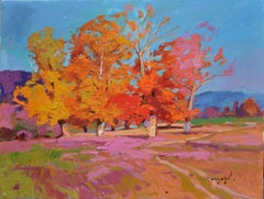 Red Autumn, Painting, Oil on Canvas