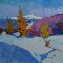 Sparkling snow, Painting, Oil on Canvas