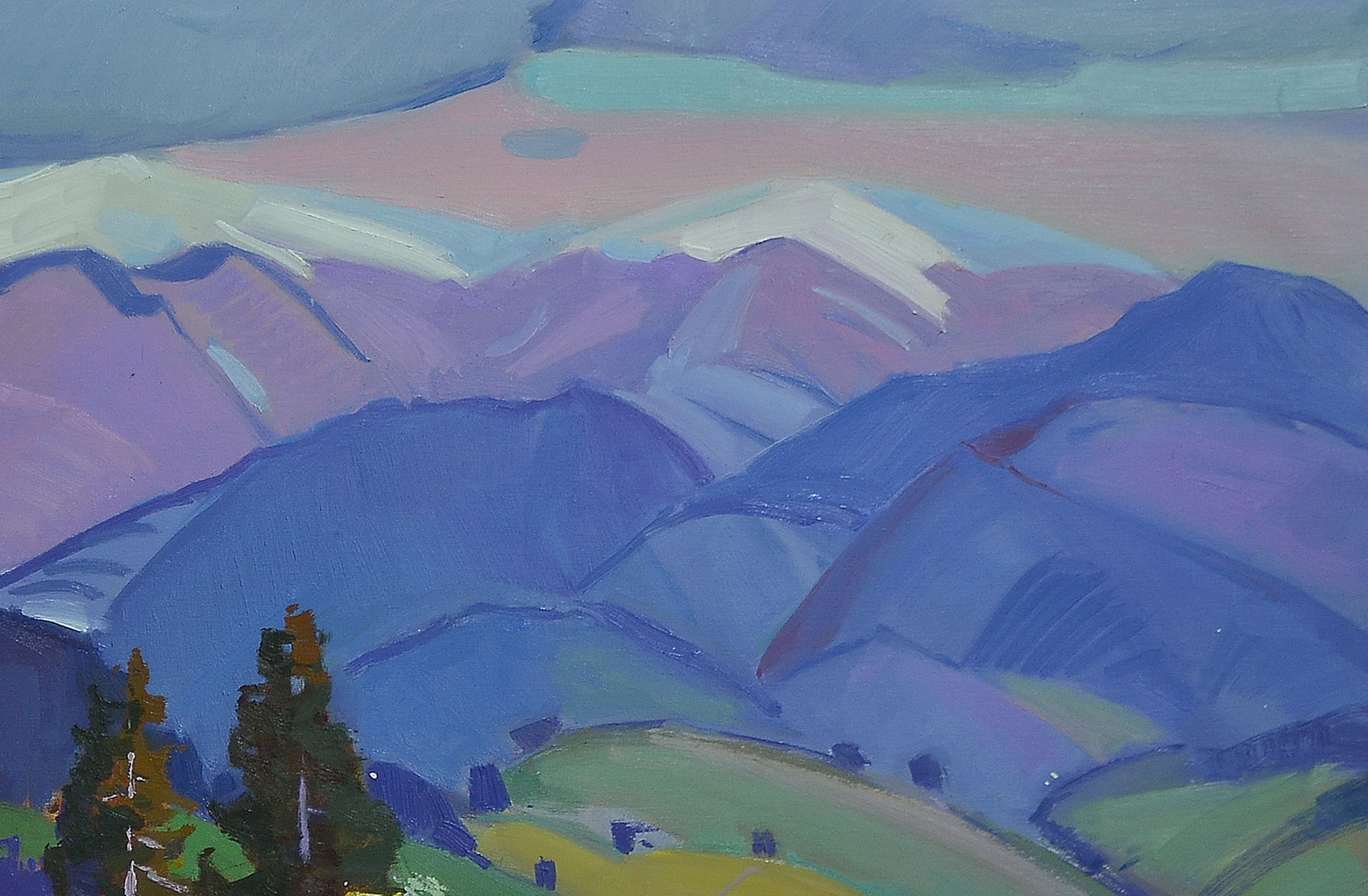 Spring is on the Pass, Gemälde, Öl auf Leinwand (Impressionismus), Painting, von Alexander Shandor