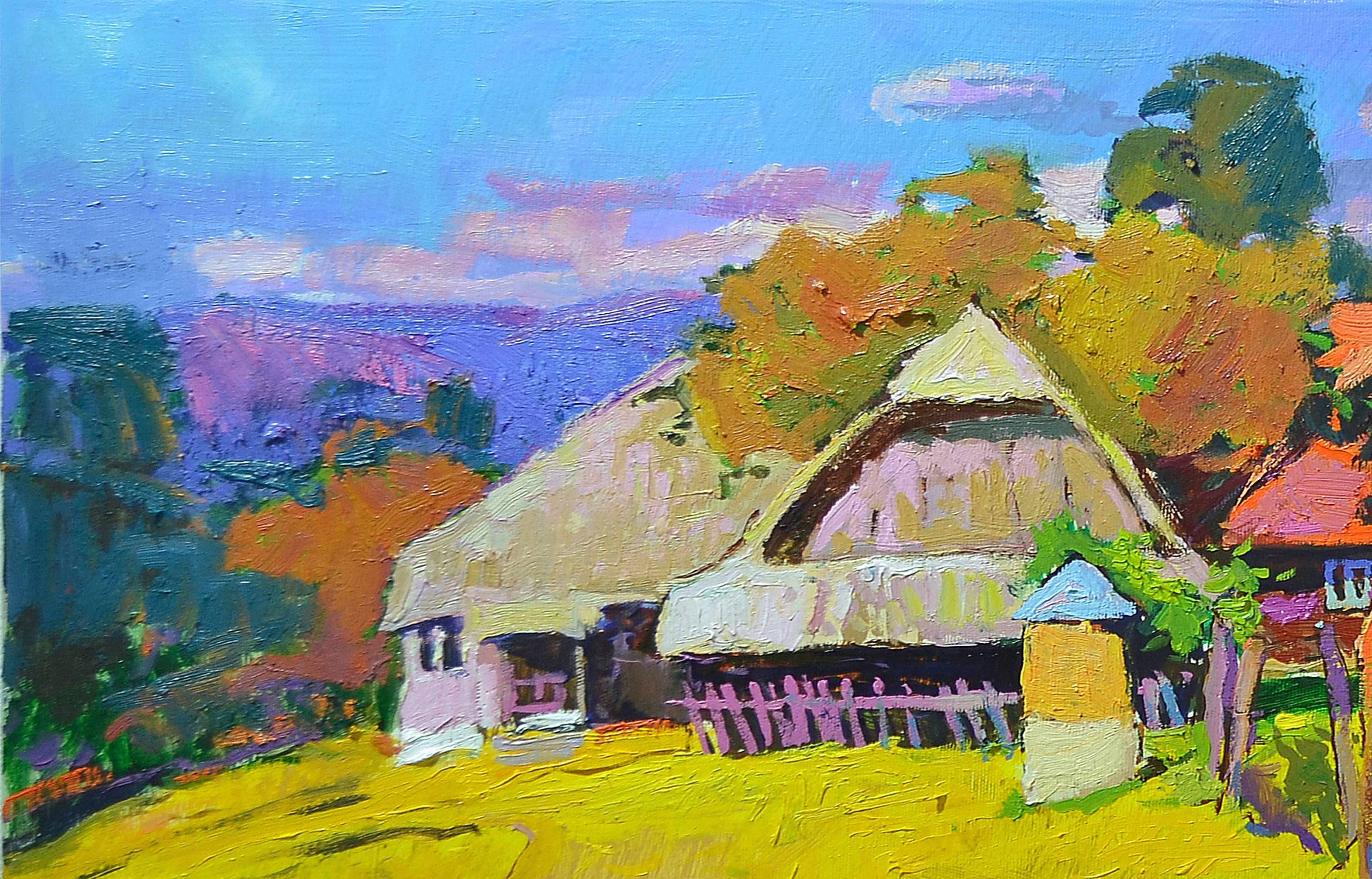 Sommerzeit, Gemälde, Öl auf Leinwand im Angebot 1
