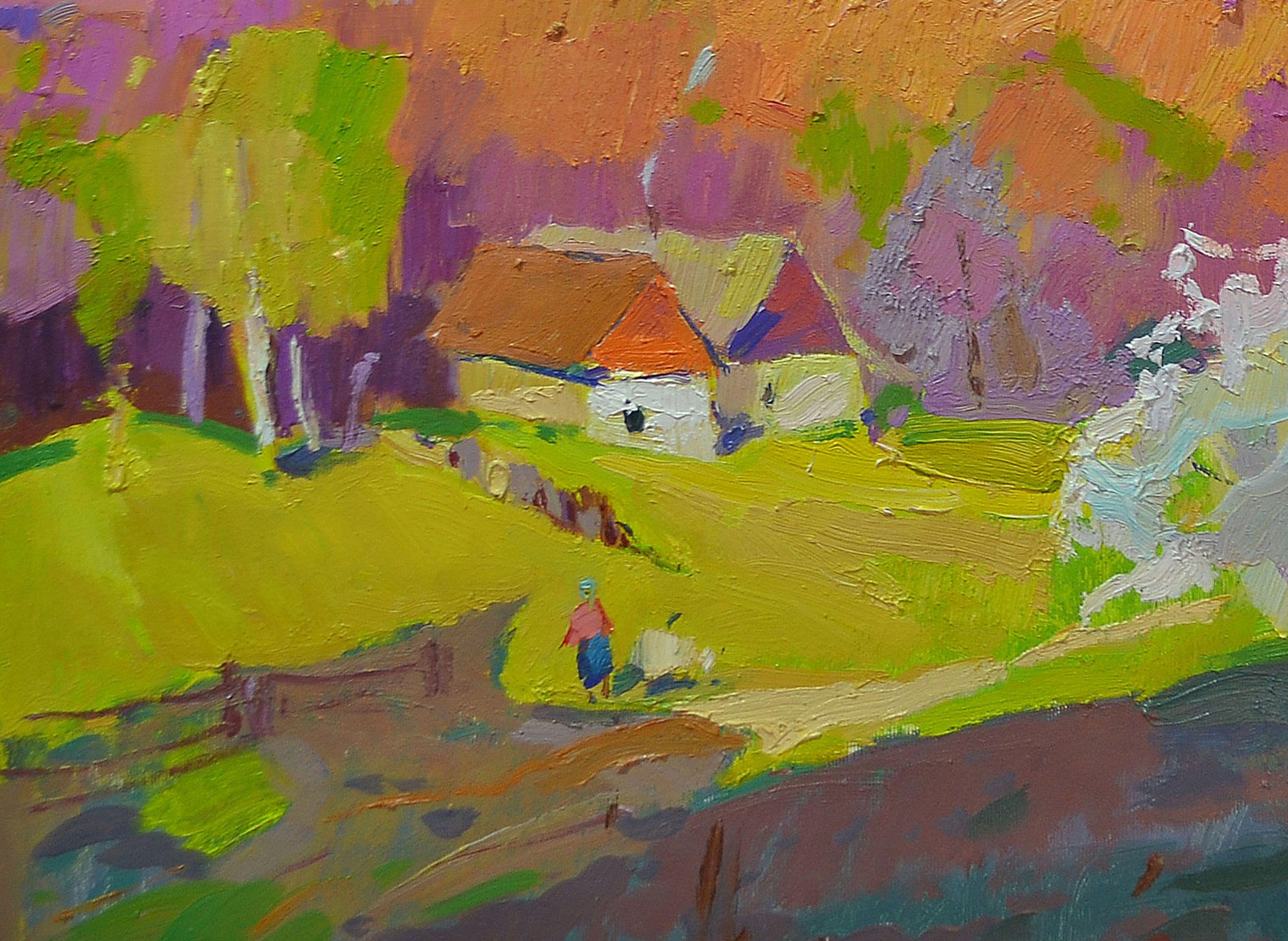 Sunny days, Painting, Oil on Canvas For Sale 3