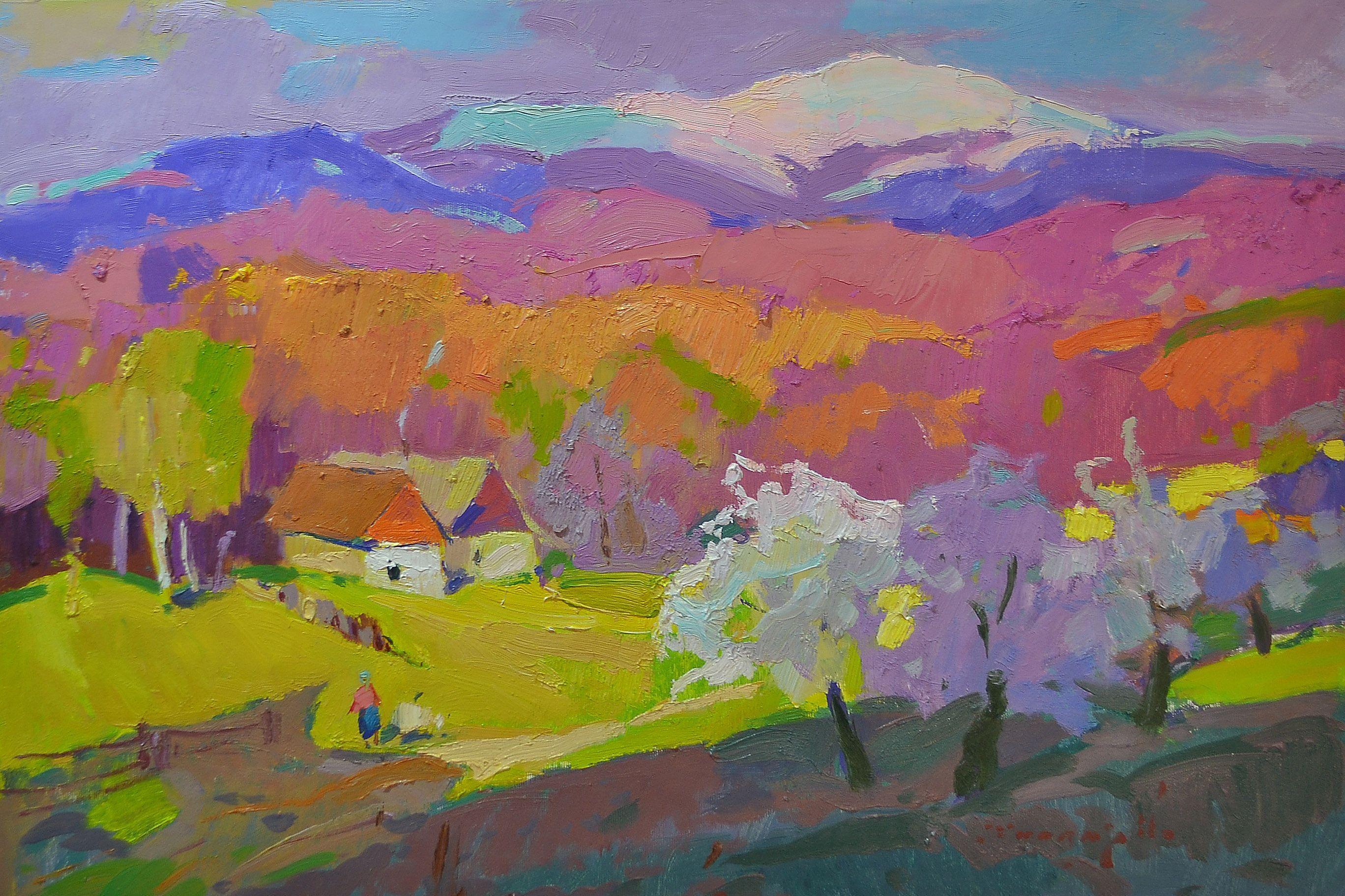Giorni di sole, Pittura, Olio su tela - Painting di Alexander Shandor