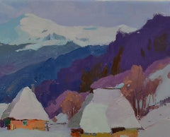 El camino hacia la aldea nativa, Pintura, Óleo sobre lienzo