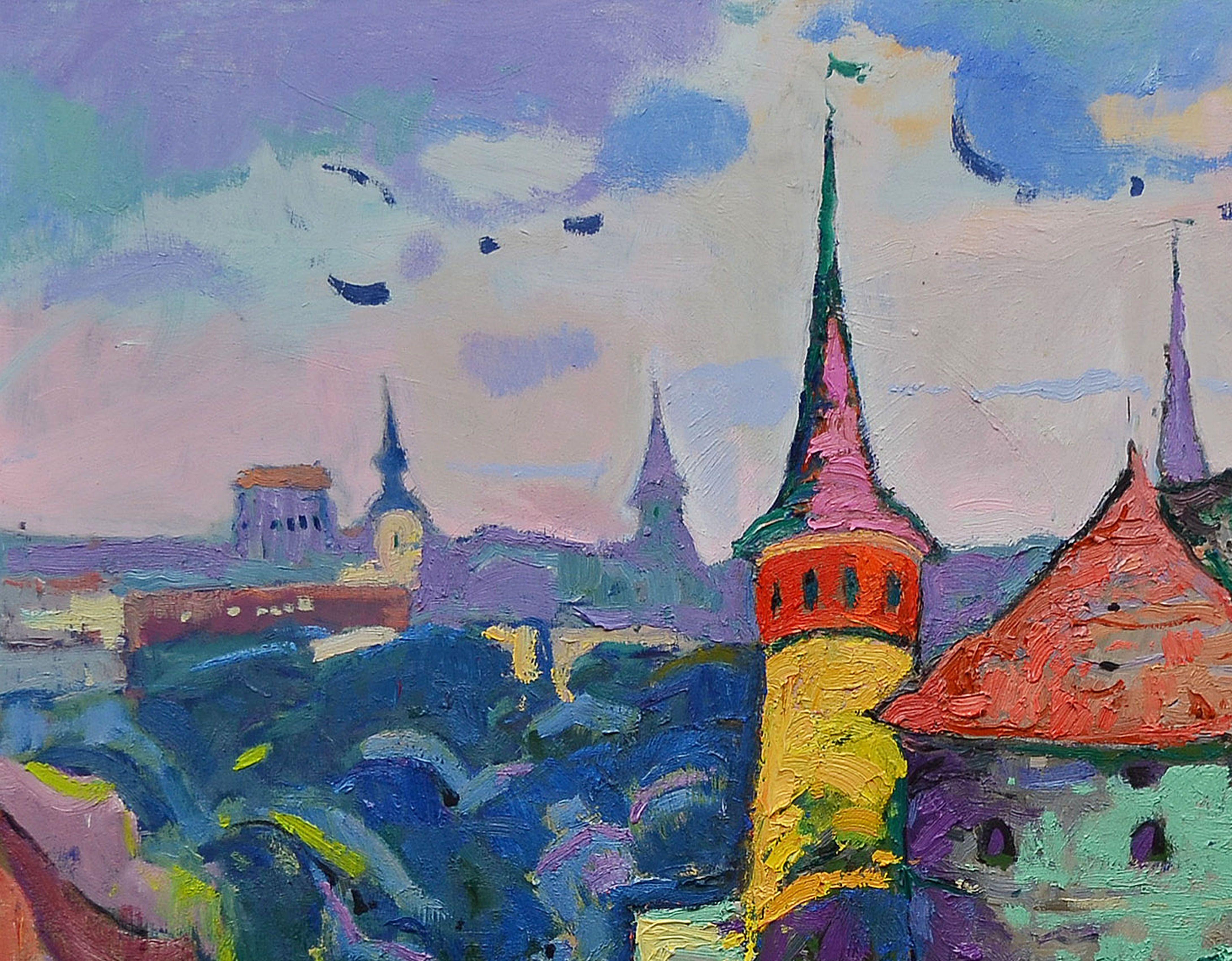 The spirit of Ukraine Kamianets - Podilskyi, Painting, Oil on Canvas For Sale 2
