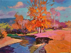 La svolta del fiume, Pittura, Olio su tela