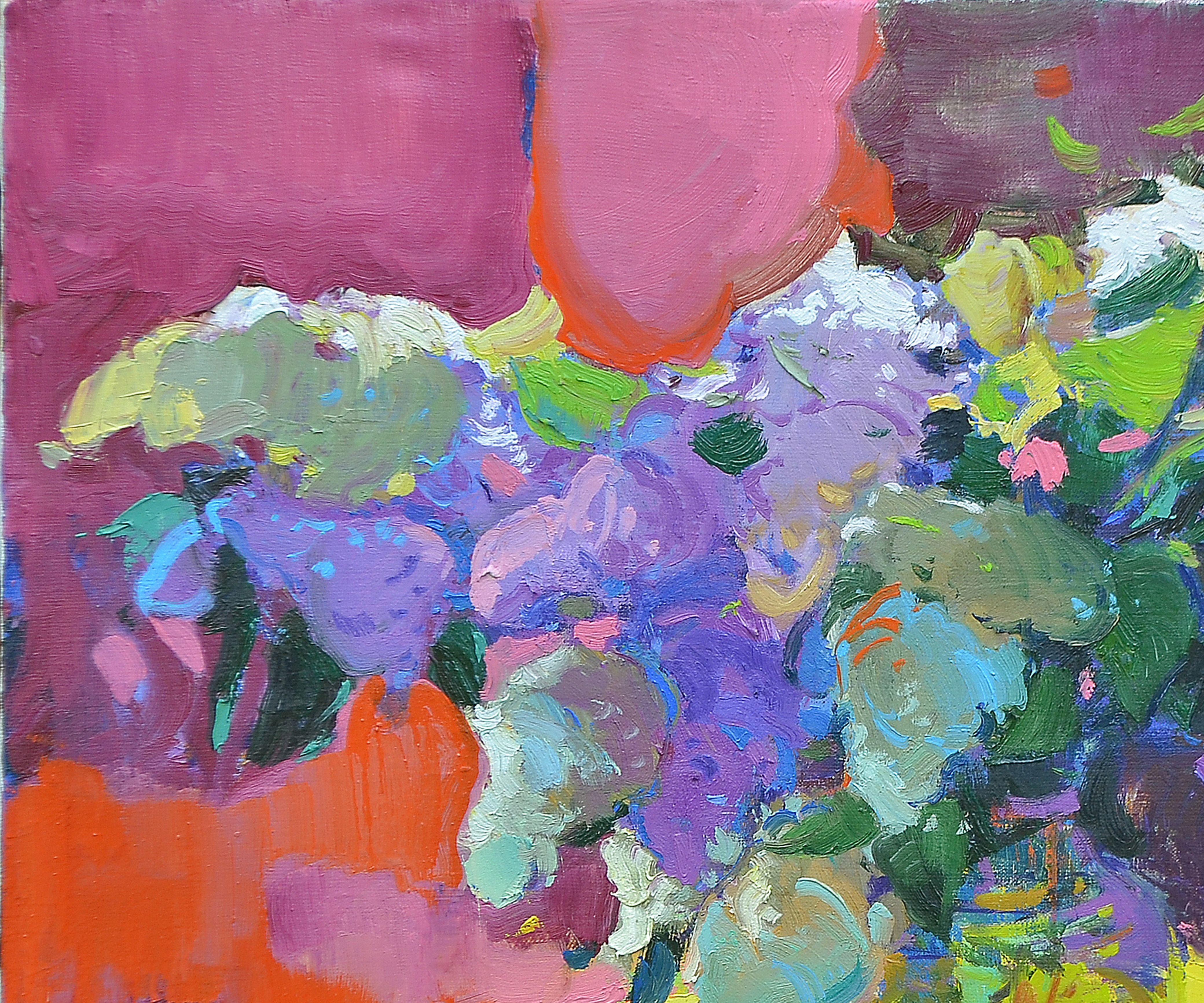 Vigorous Flowering, Painting, Oil on Canvas For Sale 2
