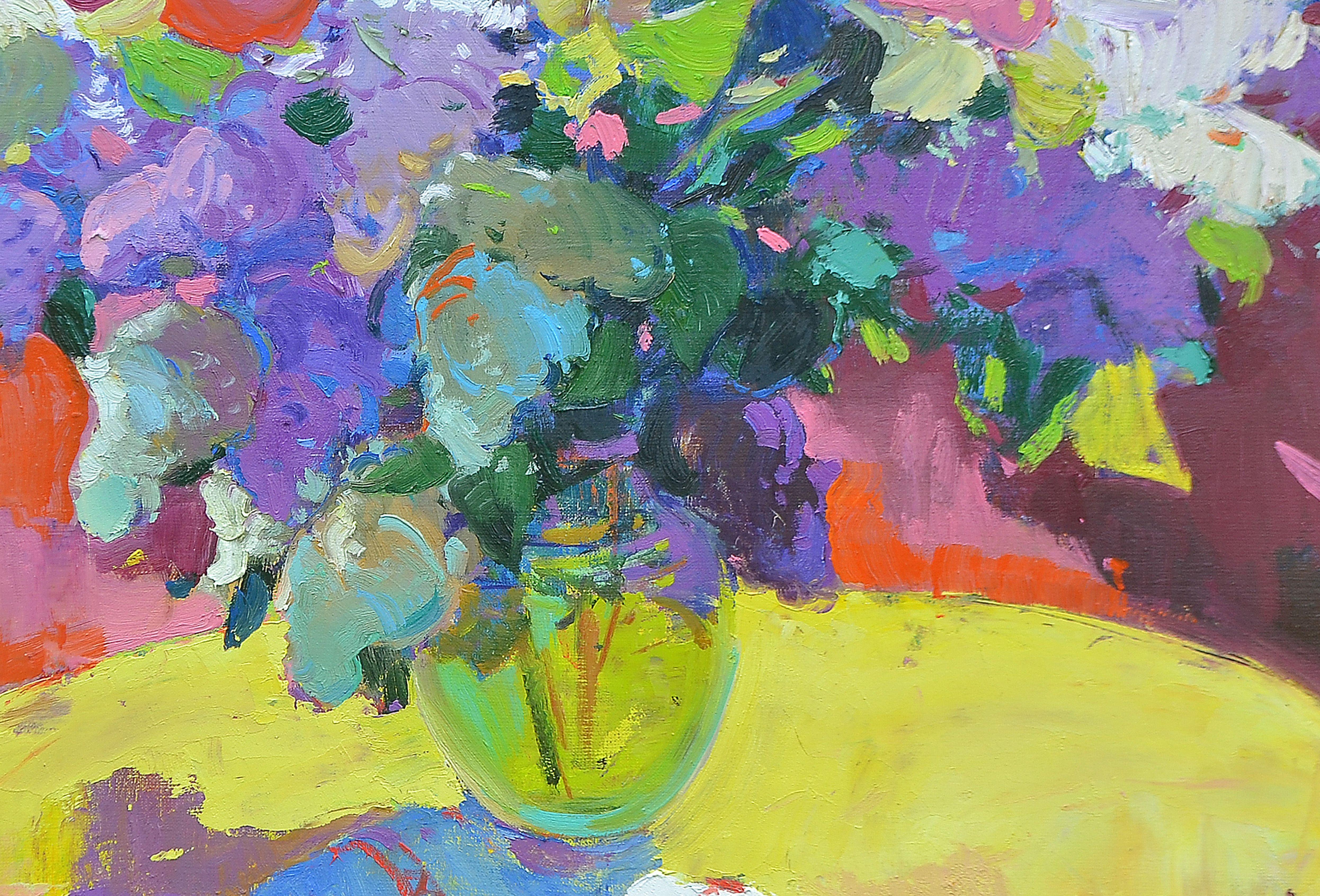 Vigorous Flowering, Painting, Oil on Canvas For Sale 3
