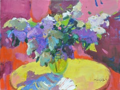 Vigorous-Blumen, Gemälde, Öl auf Leinwand