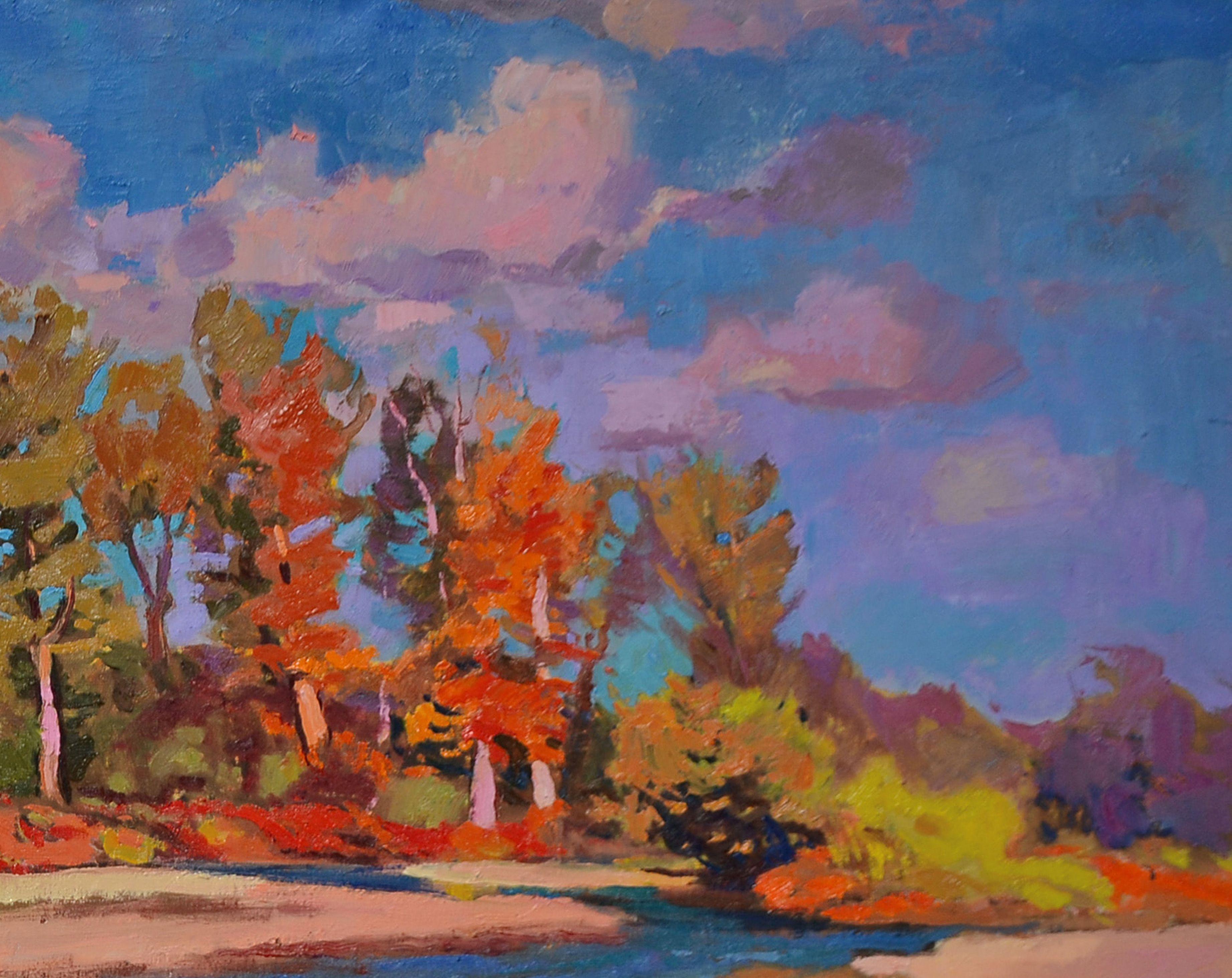 Warm November, Gemälde, Öl auf Leinwand (Impressionismus), Painting, von Alexander Shandor