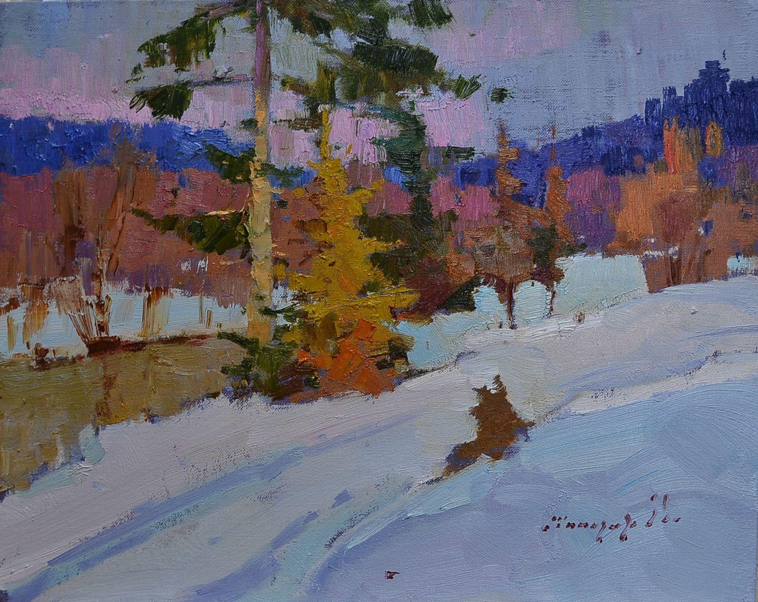 winter paintings on canvas