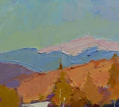 Winter landscape _ oil on canvas on cardboard, Painting, Oil on Canvas