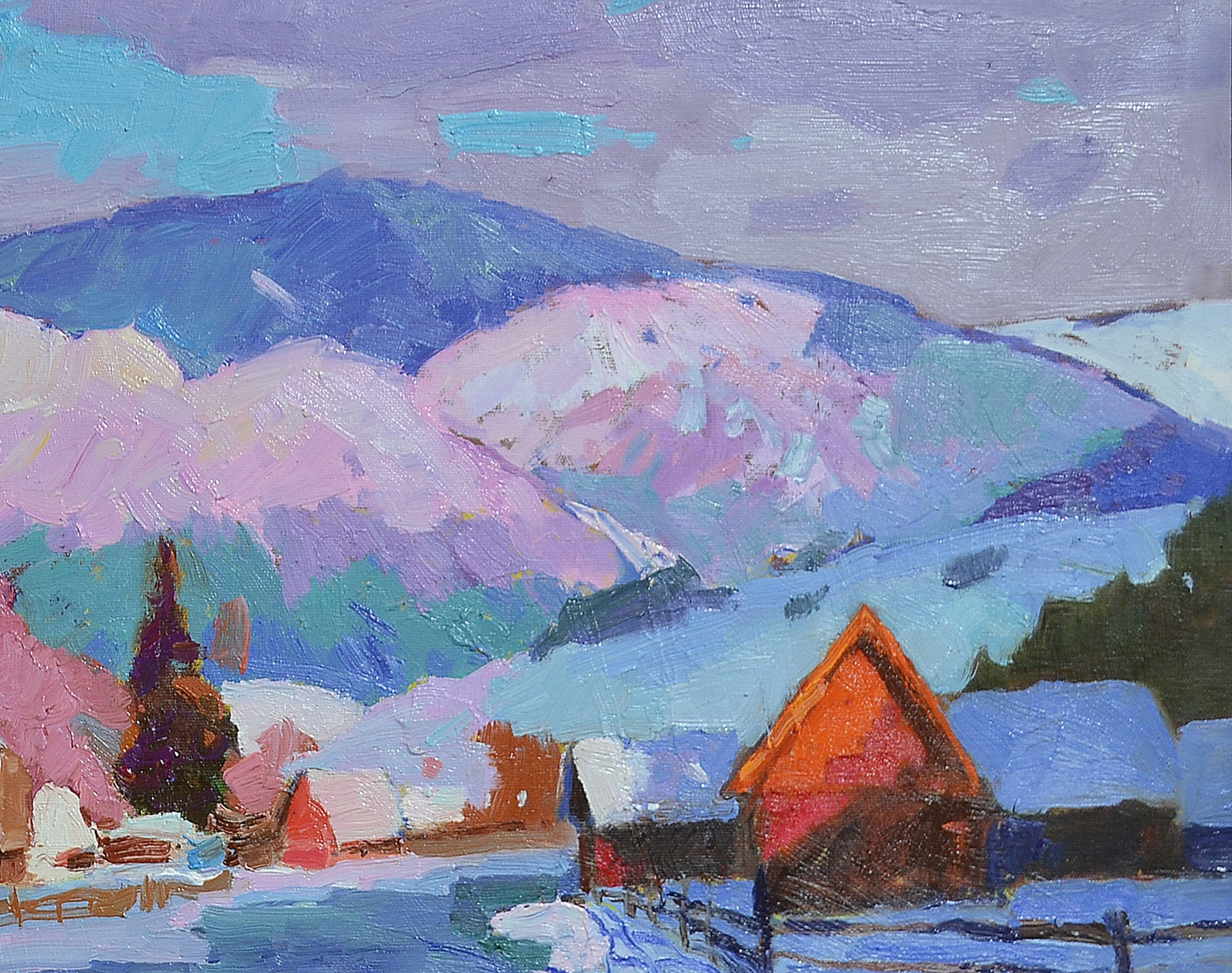 Vie d'inverno, Pittura, Olio su tela - Painting Impressionismo di Alexander Shandor