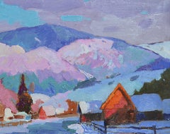 Winterwege, Gemälde, Öl auf Leinwand