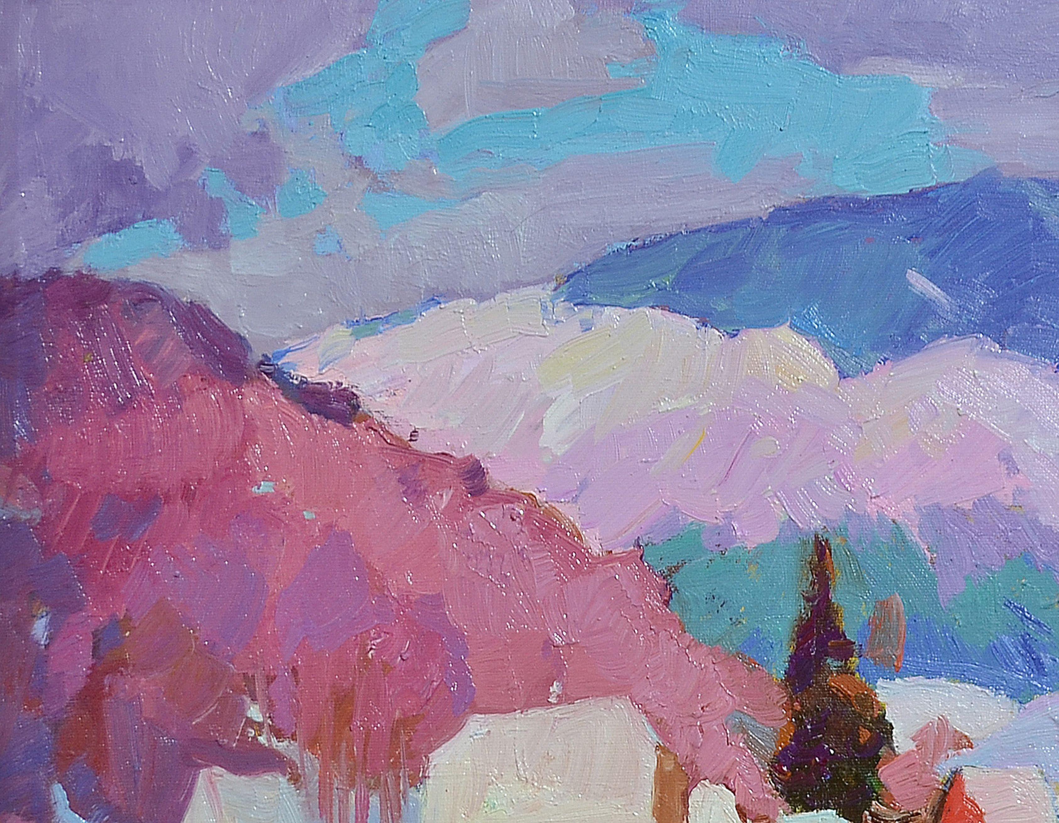 Vie d'inverno, Pittura, Olio su tela in vendita 1
