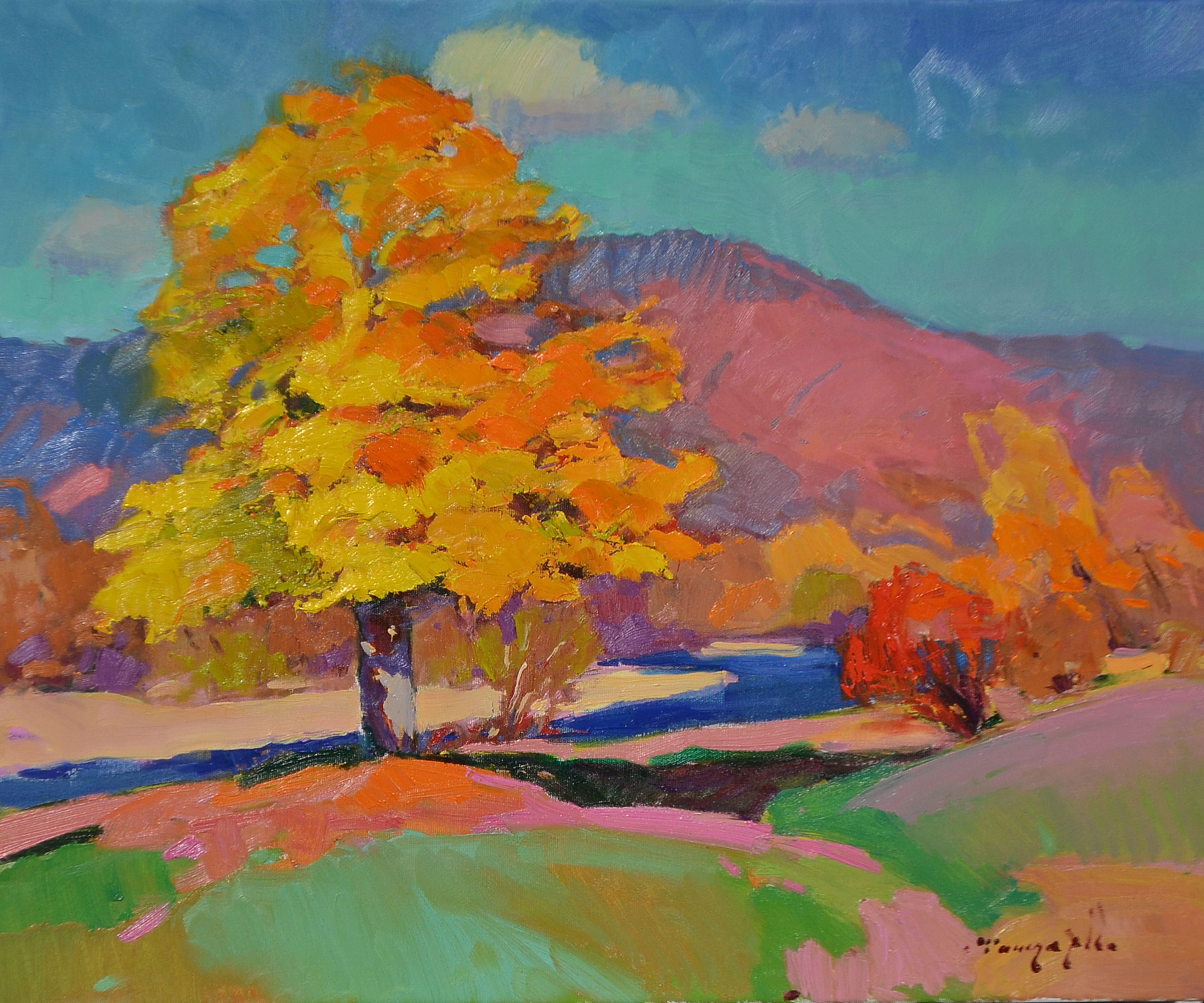 Yellow Tree, Painting, Oil on Canvas