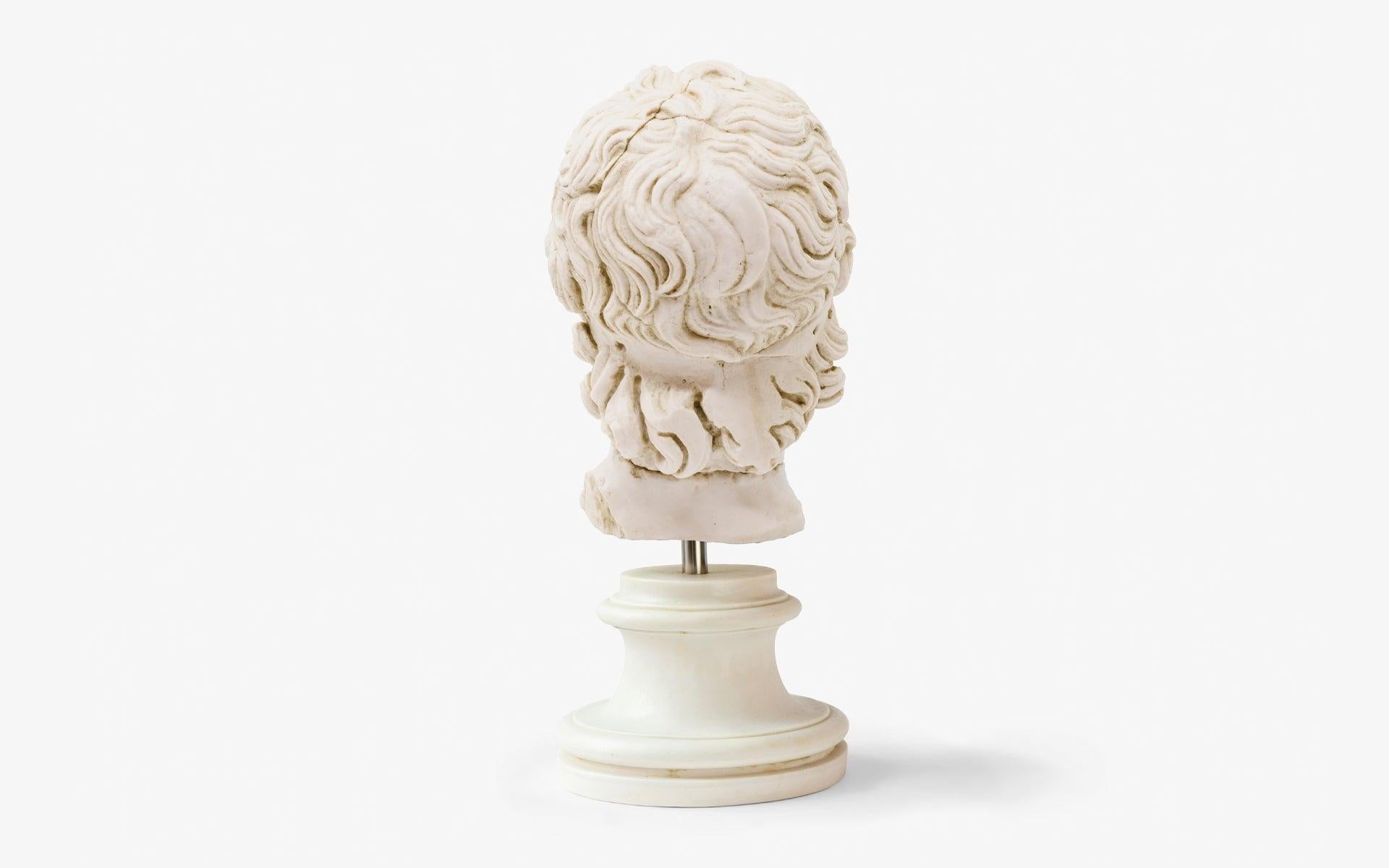 Classical Greek Alexander The Great Bust No:2 Made with Compressed Marble Powder Statue For Sale