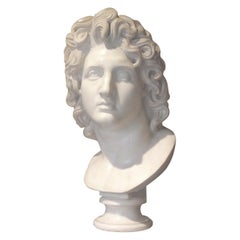 Antique Alexander the Great, Carlo Albacini Italian Marble Neoclassical Mythological