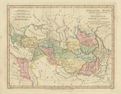 Alexander the Great Expedition Map, Persia India Routes, Wilkinson 1817