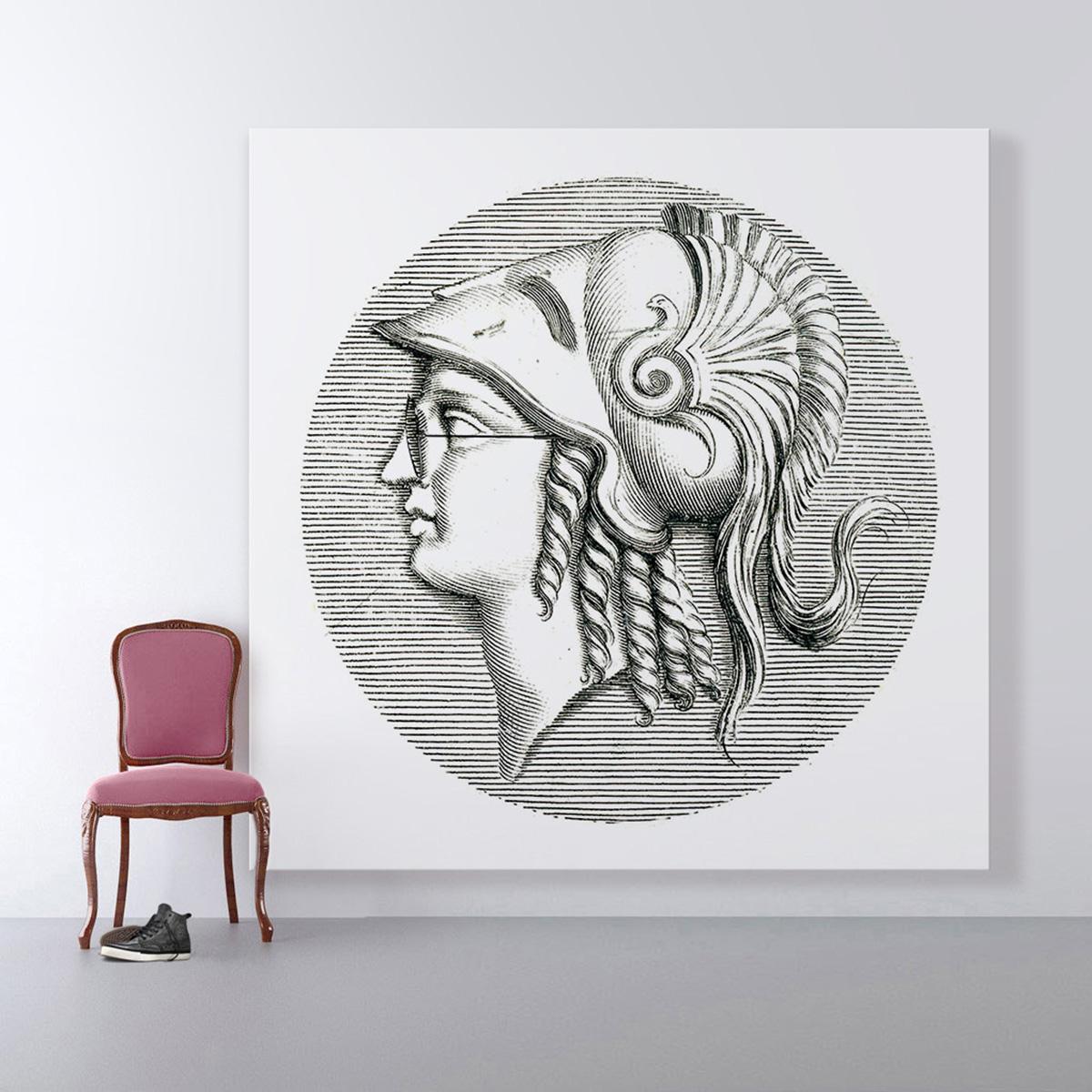 Decorative print featuring a montage of Alexander The Great using glasses.
