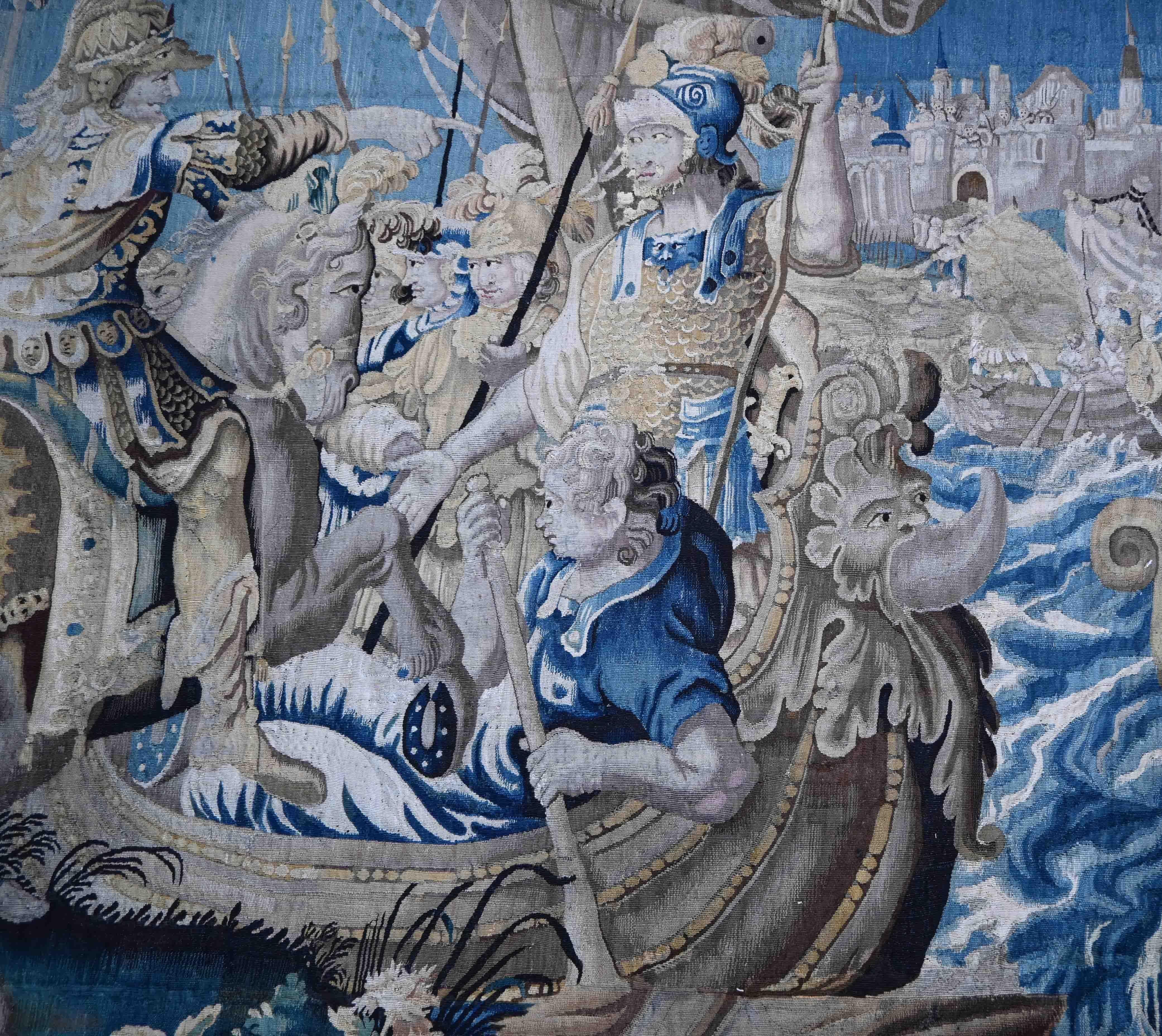 Alexander der Große, The Passage of the Granicus - Flemish Tapestry 17th -N 1503 (Französisch) im Angebot