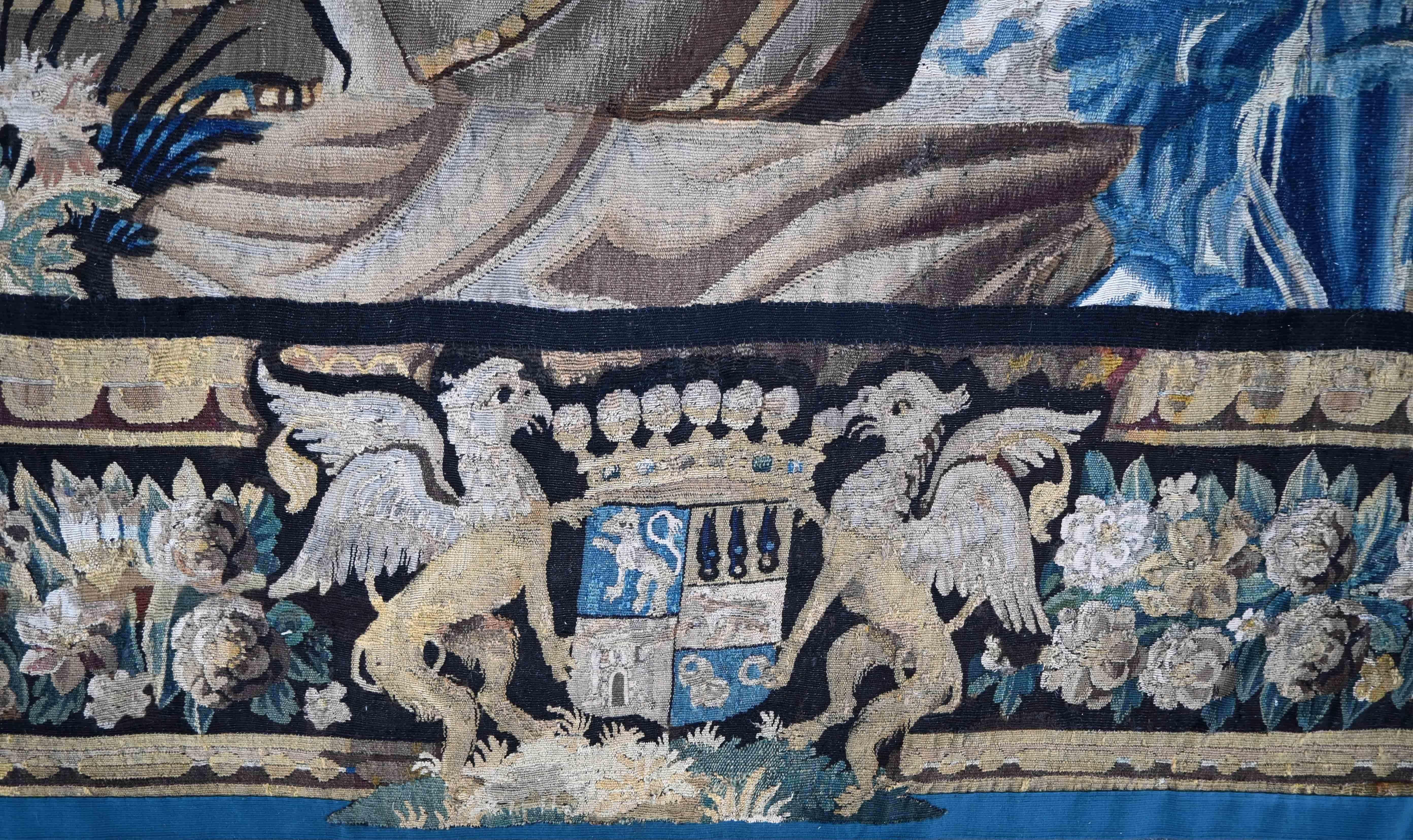 Alexander der Große, The Passage of the Granicus - Flemish Tapestry 17th -N 1503 (Handgewebt) im Angebot