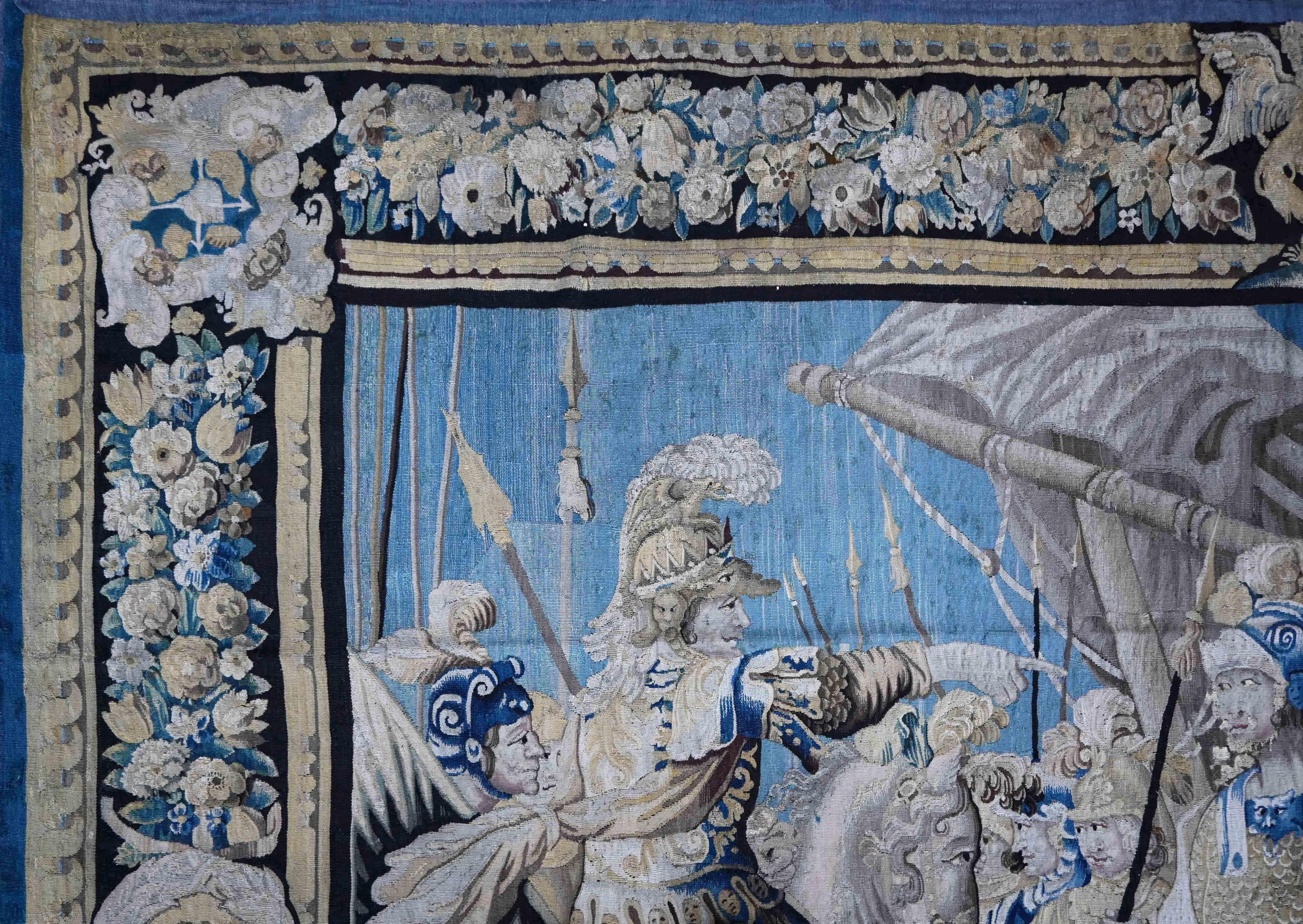 Alexander der Große, The Passage of the Granicus - Flemish Tapestry 17th -N 1503 (18. Jahrhundert und früher) im Angebot