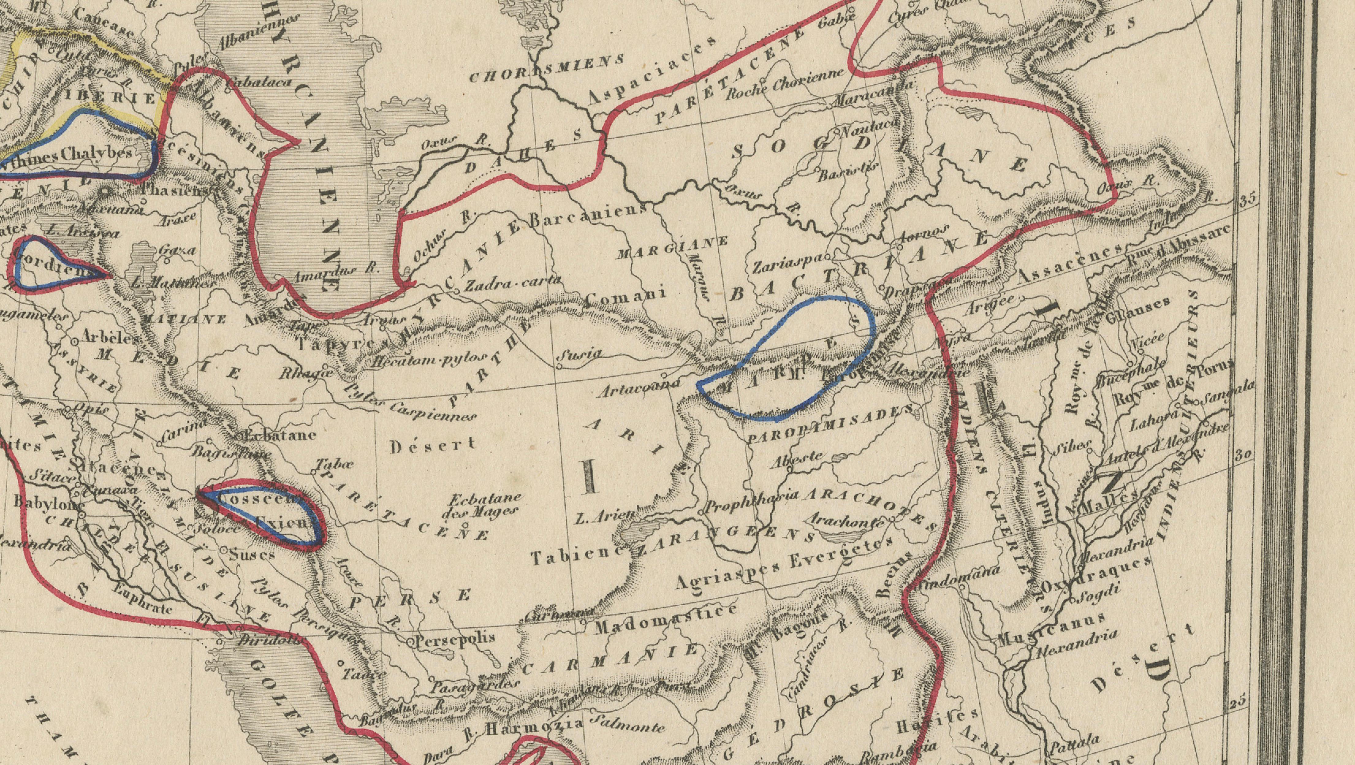 Alexander the Great’s Empire Map — Classical Campaign Routes, c.1800