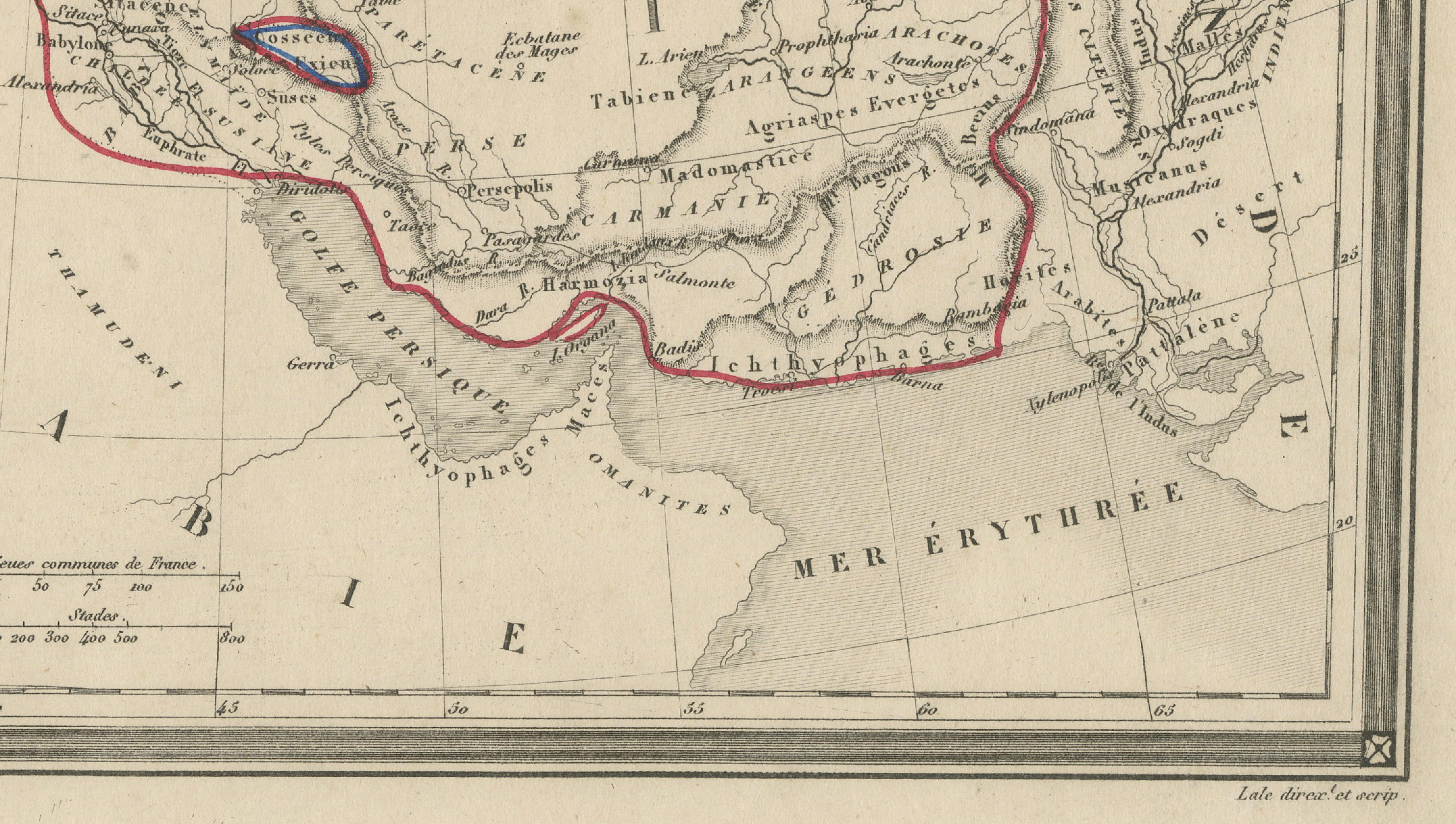 Alexander the Great’s Empire Map — Classical Campaign Routes, c.1800