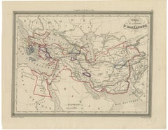 Alexander the Great’s Empire Map — Classical Campaign Routes, c.1800