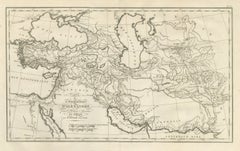 L'expédition d'Alexandre le Grand vers l'Indus, carte de d'Anville, 1818