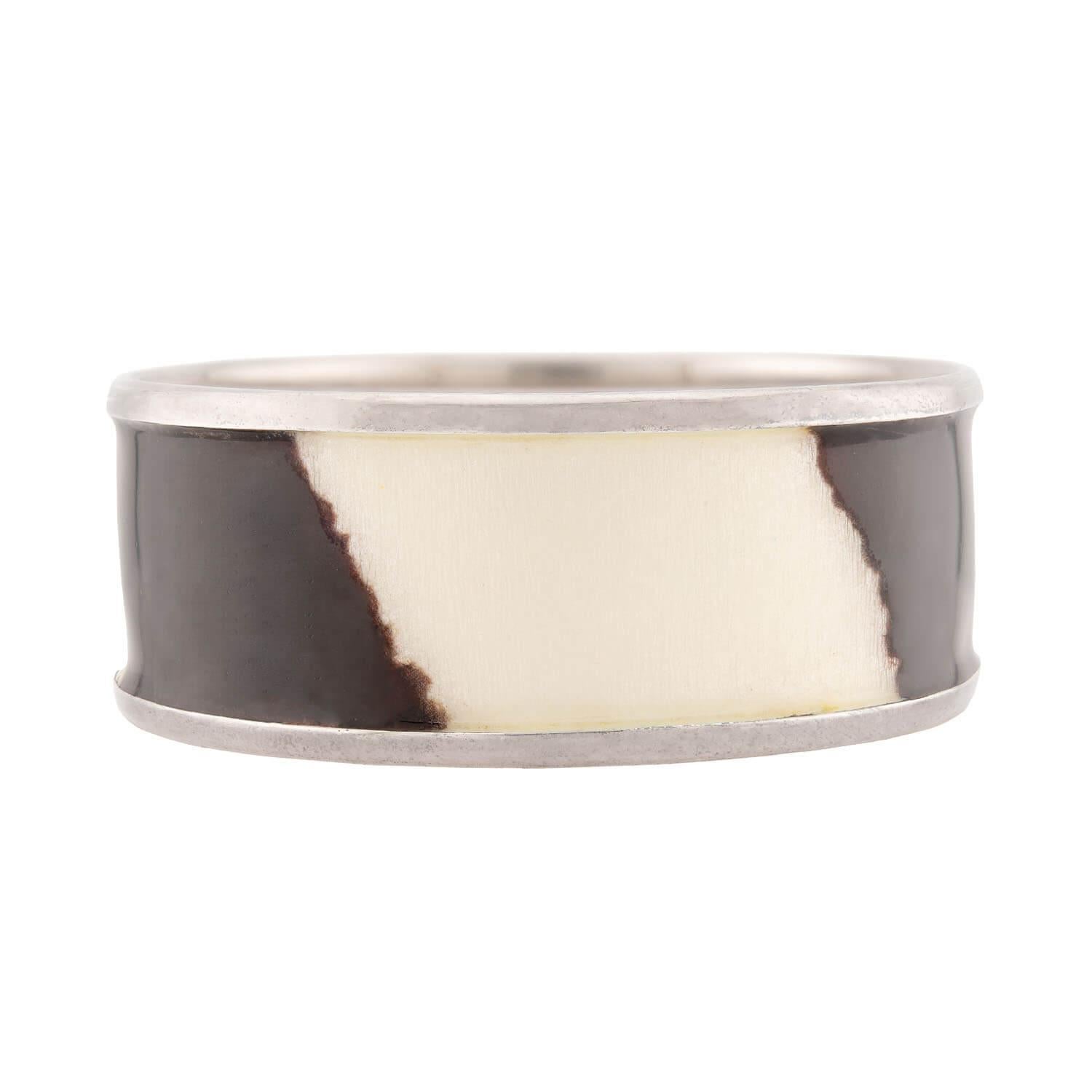 Rétro ALEXANDER TILLANDER Manchette rétro en argent sterling et émail en vente