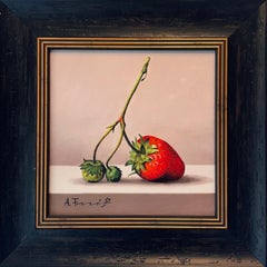 Wild Strawberry - original still life impressionism painting - contemporary art