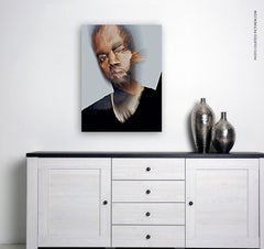 Study for a portrait of Kanye West - digital print on canvas