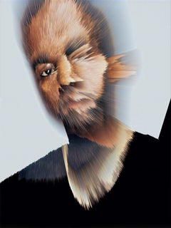 Study for a portrait of Kanye West - digital print on canvas