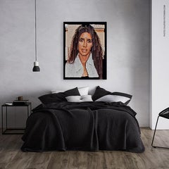 Study for a portrait of Kim Kardashian - digital print on canvas