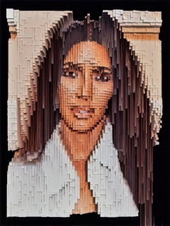 alexander kardashian Study for a portrait of Kim Kardashian - digital print on canvas