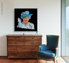 Study for a portrait of Queen Elizabeth - digital print on canvas