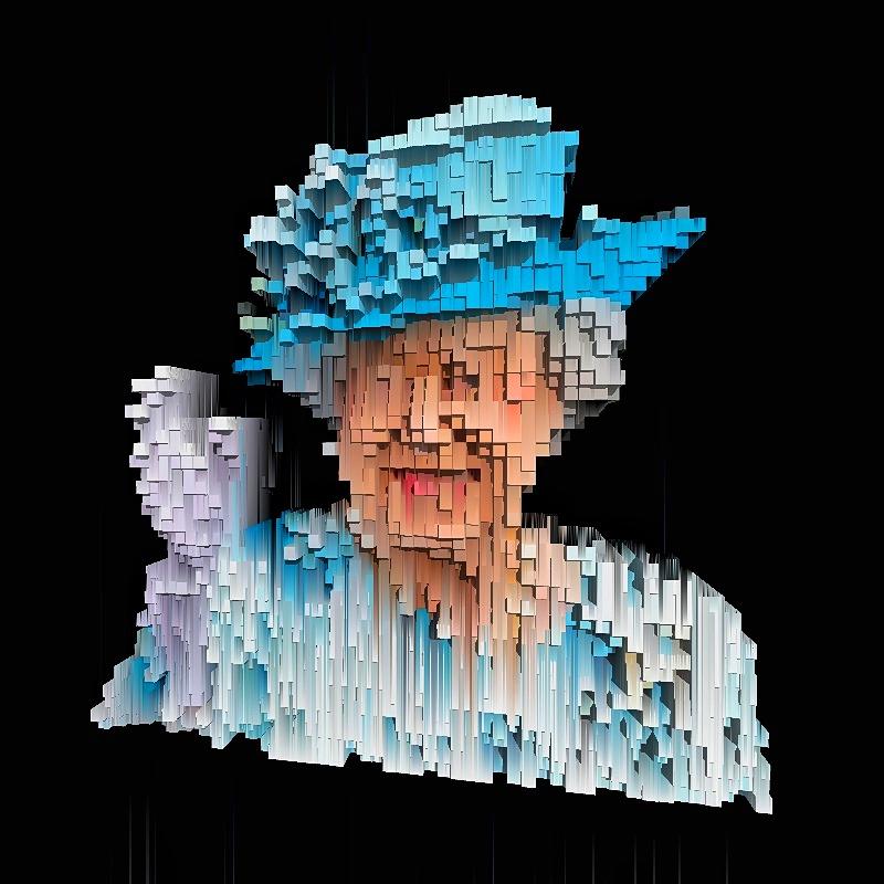Study for a portrait of Queen Elizabeth - digital print on canvas  - Mixed Media Art by Alexander Van Glitch 
