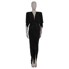 ALEXANDER VAUTHIER robe robe 38 S en viscose noire 2023 CRYSTAL EMBELLISHED