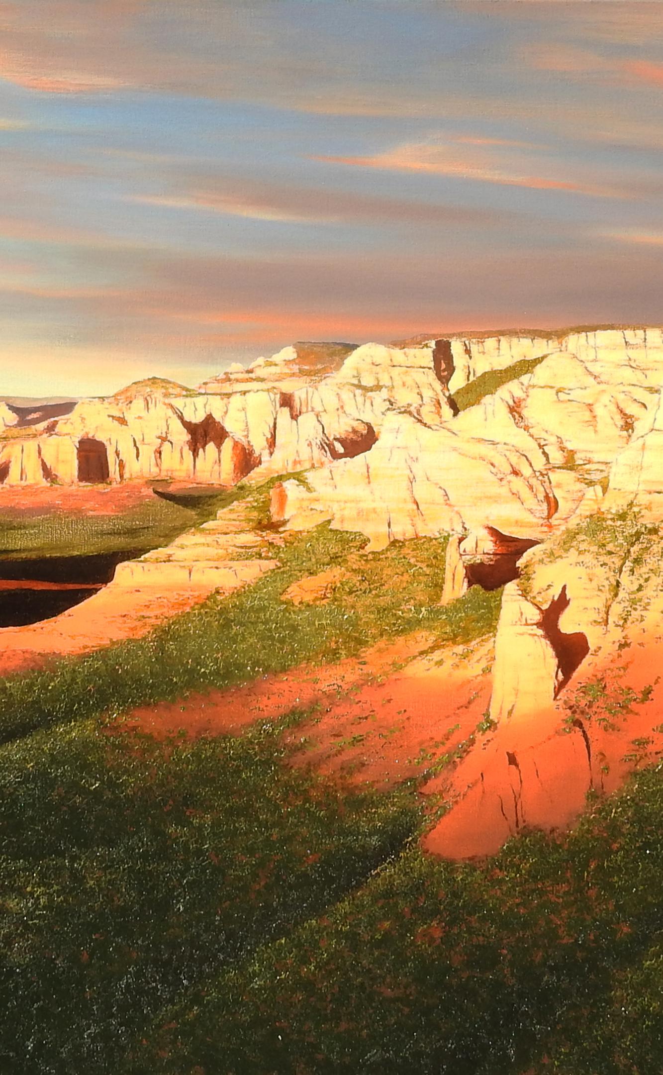 « Huit vols au-dessus de roches rouges de Sedona », Alexander Volkov, huile sur toile, paysage en vente 2