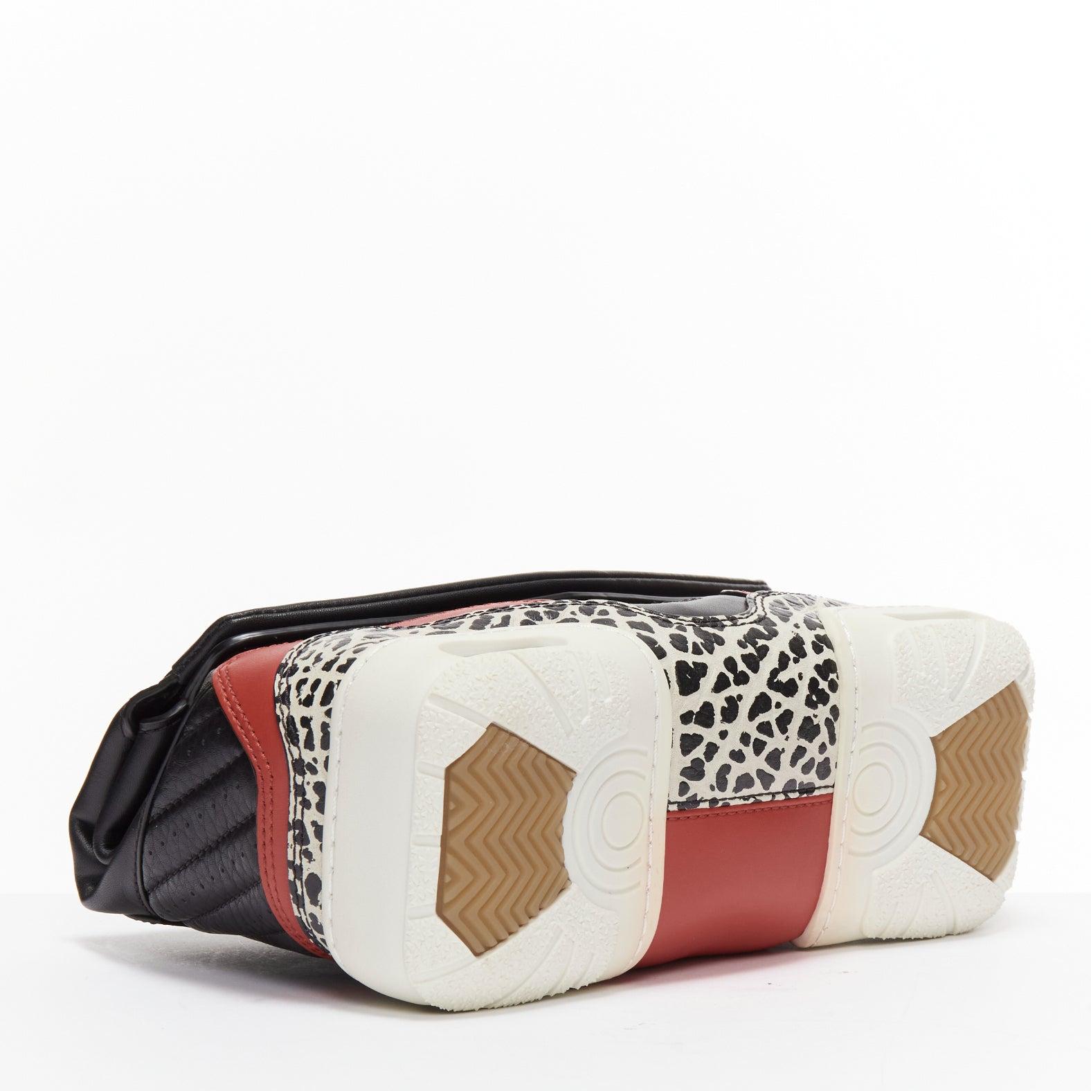 ALEXANDER WANG 2015 Runway Sneaker black leather panels clutch bag For Sale 1