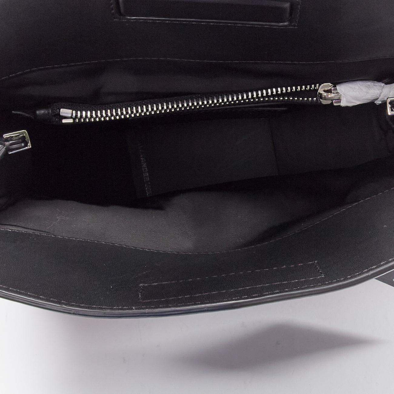 ALEXANDER WANG 2015 Runway Sneaker black leather panels clutch bag For Sale 4