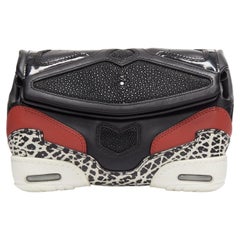 ALEXANDER WANG 2015 Runway Sneaker black leather panels clutch bag