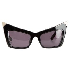 Alexander Wang Alexander Wang x Linda Farrow AW12 Black Cat-Eye Sunglasses