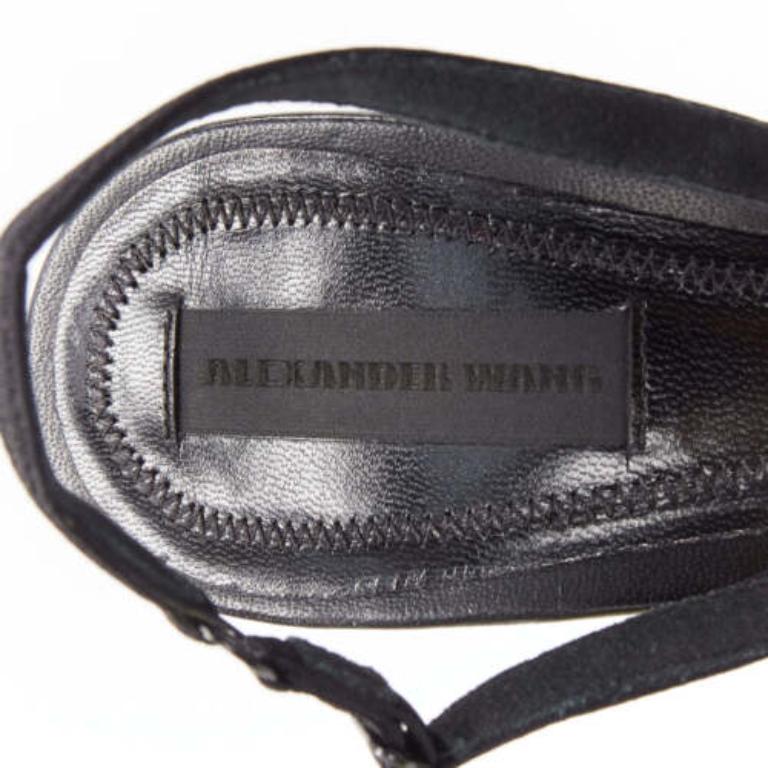 ALEXANDER WANG Alix nudefarbene Slingback-Pumps aus Netzstoff mit schwarzem Stoffband EU36 im Angebot 5