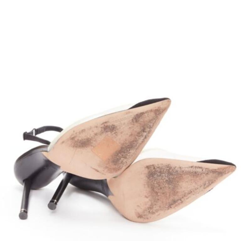 ALEXANDER WANG Alix nudefarbene Slingback-Pumps aus Netzstoff mit schwarzem Stoffband EU36 im Angebot 4