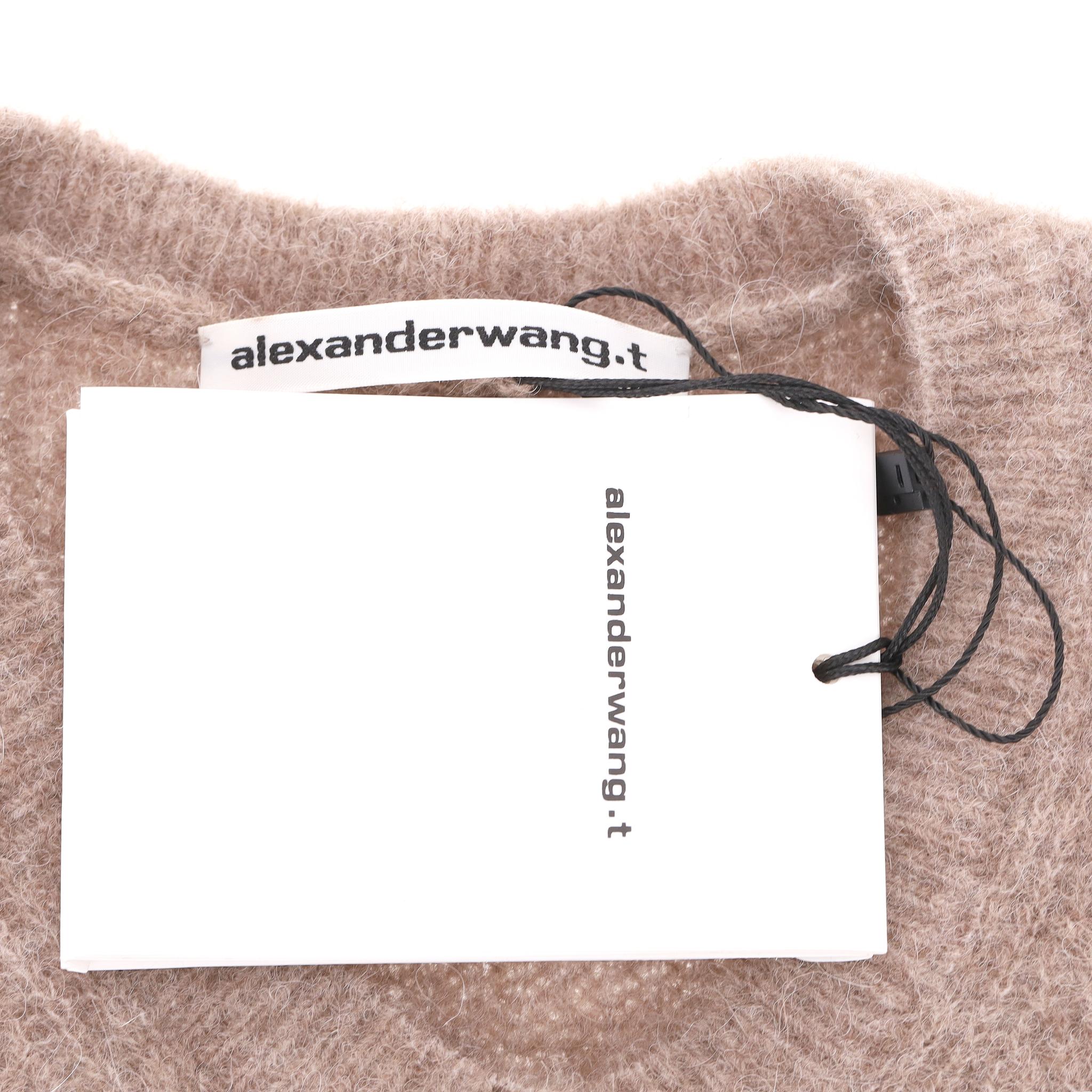 Alexander Wang Alpaca Blend Cropped Twin-Set Cardigan For Sale 1