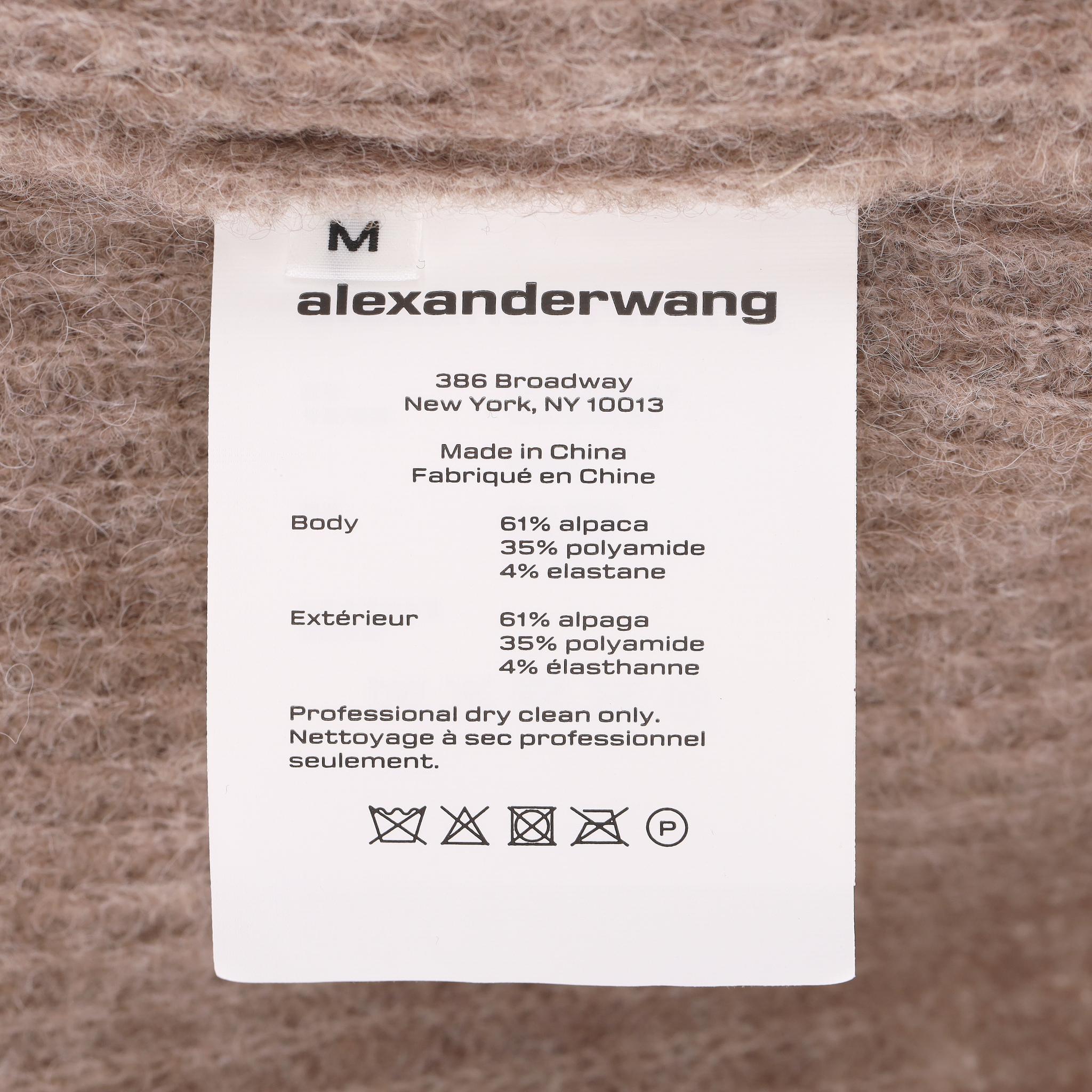Alexander Wang Alpaca Blend Cropped Twin-Set Cardigan For Sale 2