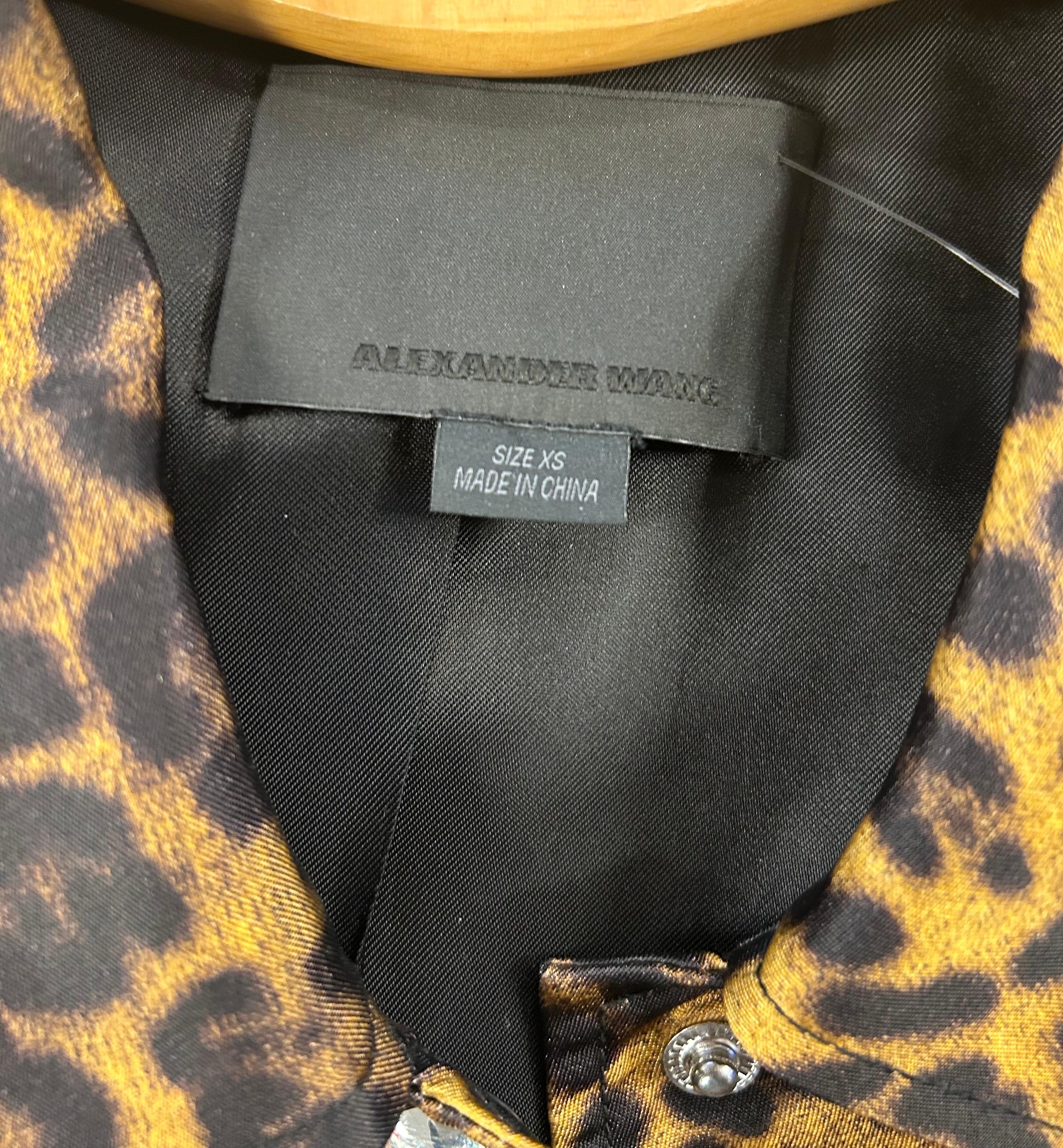 Women's Alexander Wang Animal Print Utility Jacket Size XS