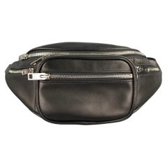 Used ALEXANDER WANG Attica Black Leather Chain Fanny Pack Bag